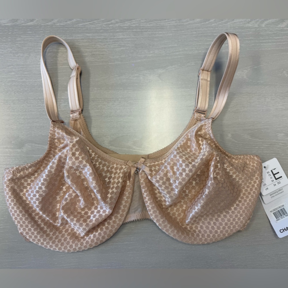 Chantelle Women Size 34E Magnifique Underwire Unlined Full Coverage Bra New Nude